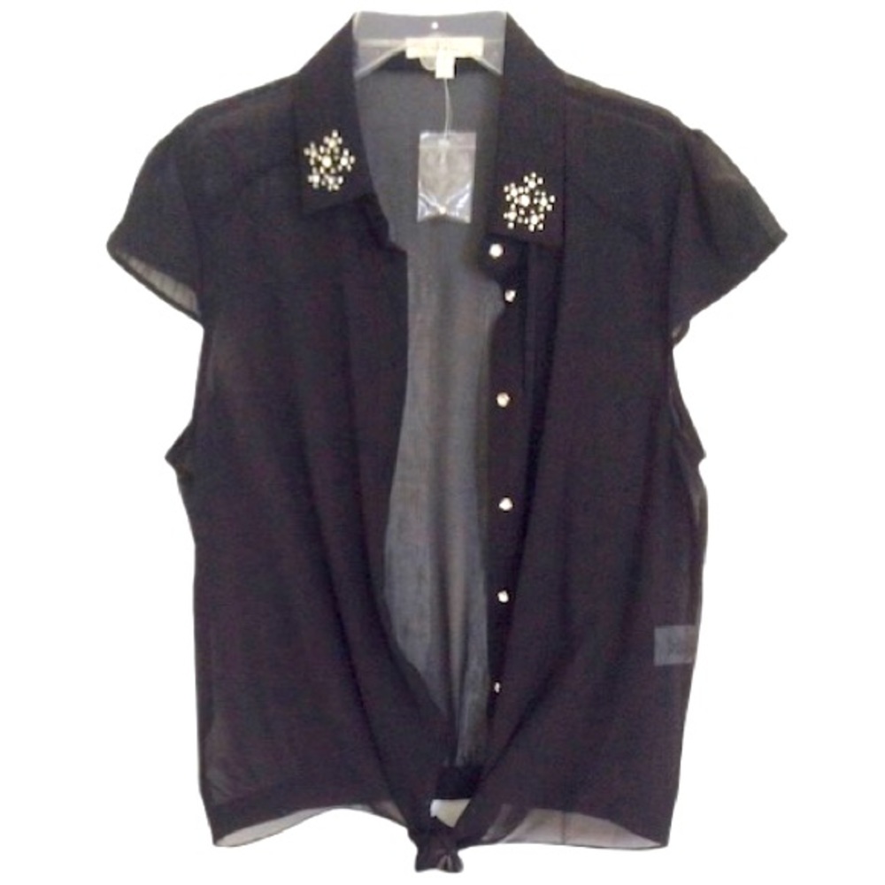 Boutique Find Sheer Black Top